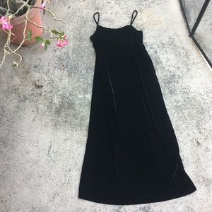Eileen Fisher Black Velvet Silk Velour maxi dress